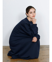 Scuba Knit Relax Long Dress / ダンボールニット リラックスロングワンピース