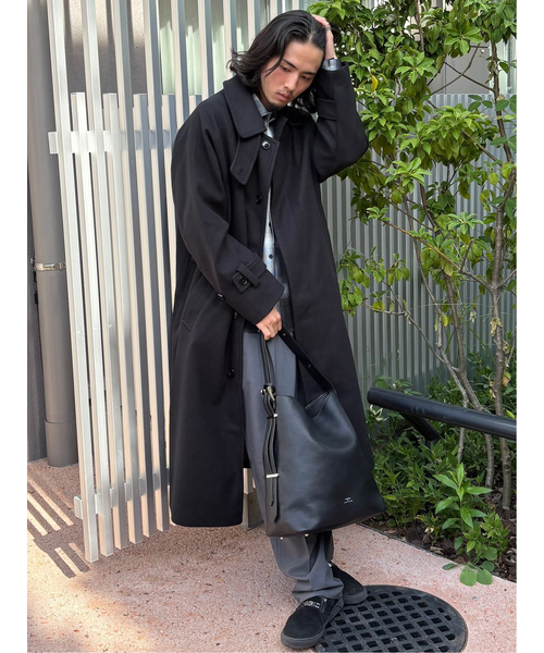 ドロー/DRAW テックメルトン ビックシルエット シングルコート