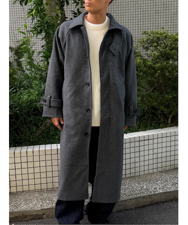 ドロー/DRAW テックメルトン ビックシルエット シングルコート