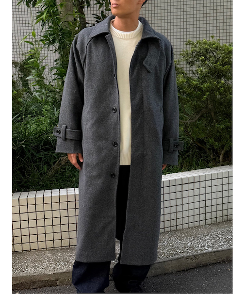 ドロー/DRAW テックメルトン ビックシルエット シングルコート