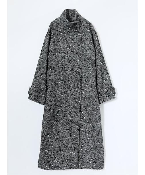 ドロー/DRAW ウール混 スタンドカラー ロングコート （ユニセックス）