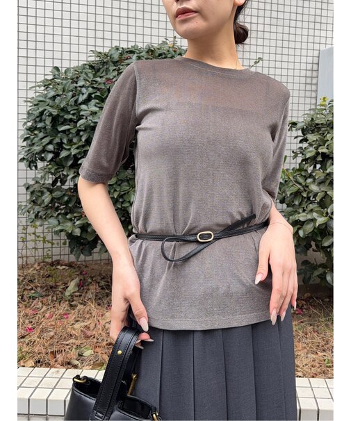 ドロー/DRAW シアー ベロアプルオーバー