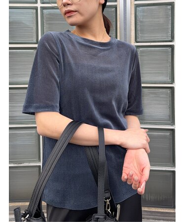 ドロー/DRAW シアー ベロアプルオーバー