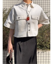 ドロー/DRAW Wフラップデニムシャツ