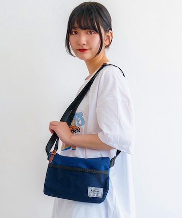 Rename メッシュ ポケット 軽量 ナイロン ミニ サコッシュ ショルダーバッグ