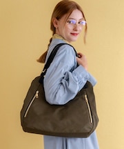 Rename 軽量 ゴールドファスナー 高密度 ナイロン トートバッグ