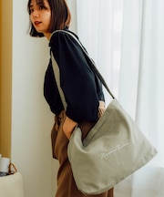 Rename プリント ロゴ キャンバス トート ショルダーバッグ