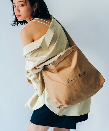 Rename プリント ロゴ キャンバス トート ショルダーバッグ