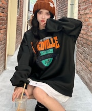 ビッグシルエット プルオーバー カレッジロゴ プリント スウェット トレーナー