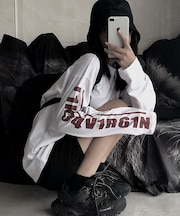 ストリート袖プリント　ロンT