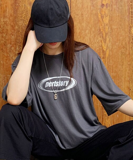 ビッグシルエット ストリート ルーズスタイル プリント 半袖 Tシャツ