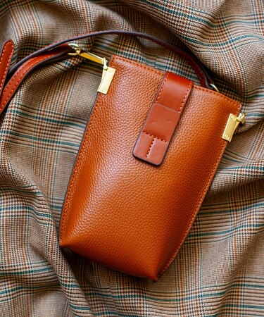 本革 レザー シンプル ベルト デザイン スマホケース ミニ トート ショルダーバッグ