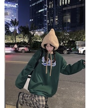 オーバーサイズ プルオーバー カレッジロゴ スウェット トレーナー