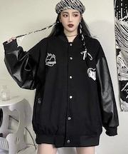 オーバーサイズ ルーズハートロゴ スタジャン