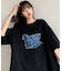 韓国風 フロントロゴTシャツ