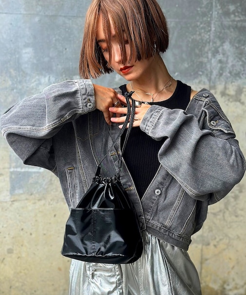 【インフルエンサーIMOKO×DEVICEコラボ】Rename 3way メタリック シャイニー ミニ 巾着 トート ショルダーバッグ