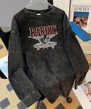 ジャンキープリント ピグメント 長袖 ロンT ロングスリーブTシャツ