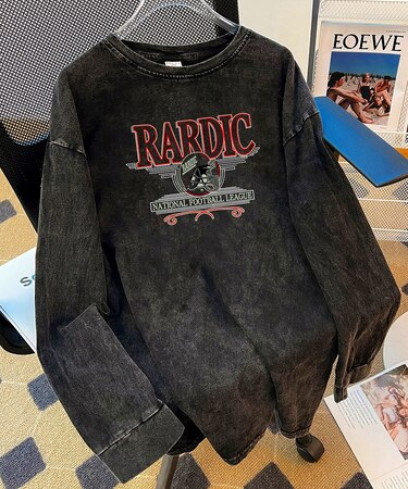 ジャンキープリント ピグメント 長袖 ロンT ロングスリーブTシャツ