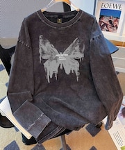 ジャンキープリント ピグメント 長袖 ロンT ロングスリーブTシャツ