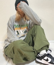 DEVICE×えんな ルーズグラフィックプリント スウェット