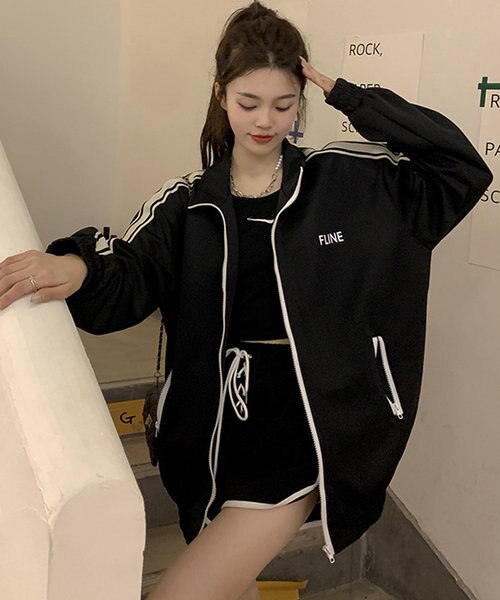 サイドライン シンプル トラックジャケット ジャージ｜クロスチャーム