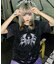 タイガー スカル 髑髏 プリントダメージ加工 韓国 古着風 ピグメント Tシャツ 半袖