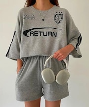 ユニフォームTシャツ トップス＆ショートパンツ 2点セット ルームウェア セットアップ ワンマイルウェア