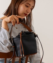 Rename 2way コンビ 巾着 トート ハンド ショルダーバッグ