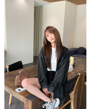 ピグメント ヴィンテージライク ダブルジップパーカー