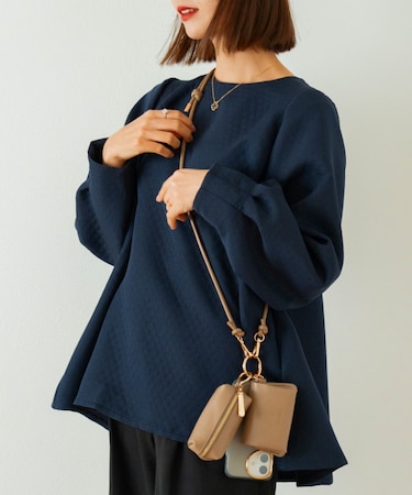 【折り財布/ミニポーチ/スマホストラップの3点セット】Rename 本革 マルチポーチ SET