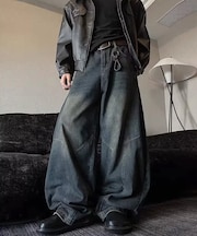 ヴィンテージ ウォッシュ デニム パンツ