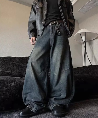 ヴィンテージ ウォッシュ デニム パンツ
