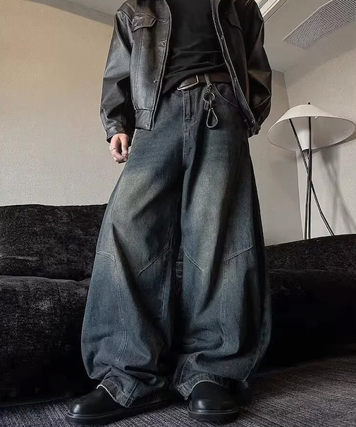 ヴィンテージ ウォッシュ デニム パンツ