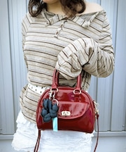 DEVICE GAL エナメル ハンドバッグバッグ