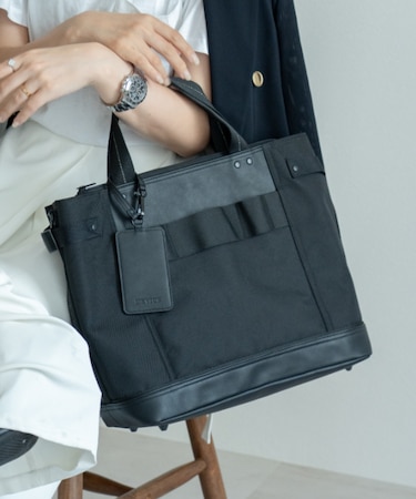 DEVICE パスケース付き ビジカジ トートバッグ ショルダーバッグ 2way 撥水