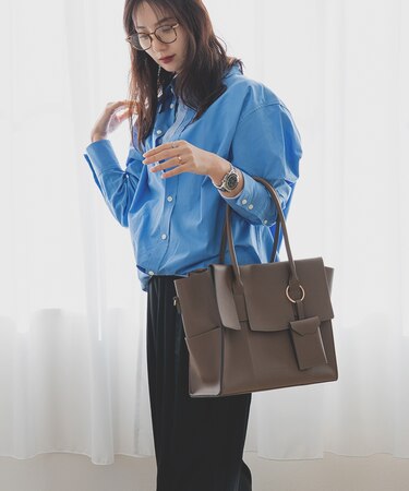 REAIMER【リエメ】フラップ トートバッグ ビジネス A4サイズ収納可