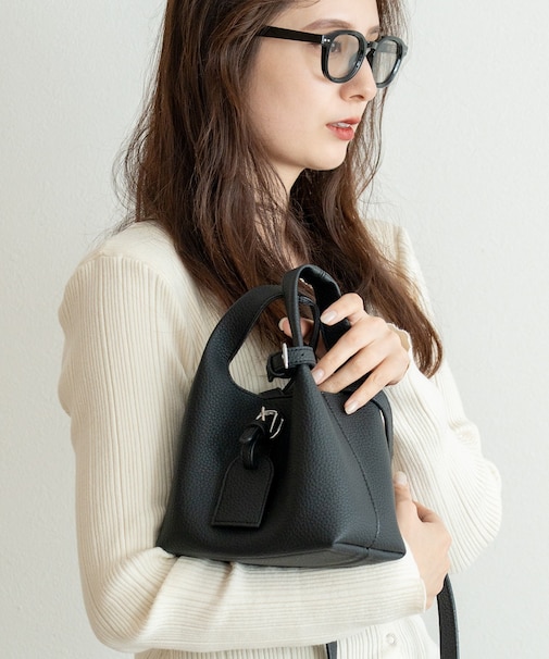 ソフトスクエア 2WAY ミニ ハンドバッグ ショルダーバッグ (ポーチ付き)