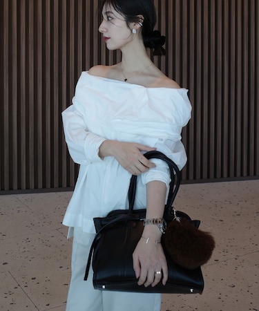 【インフルエンサーmikuさんコラボ】REAIMER（リエメ）ベルト デザイン ボストンバッグ