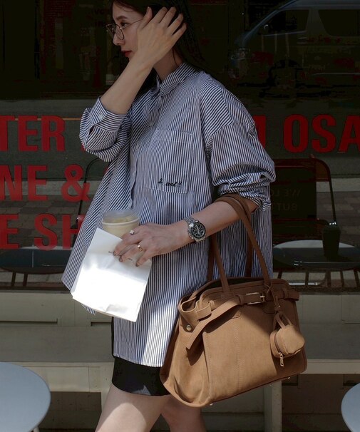 【インフルエンサーmikuさんコラボ】REAIMER（リエメ）ベルト デザイン ボストンバッグ