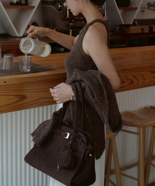 【インフルエンサーmikuさんコラボ】REAIMER（リエメ）ベルト デザイン ボストンバッグ