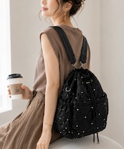 雨に強い!REAIMER ハート刺繍 撥水 キルティング 3way トート ショルダーバッグ リュック