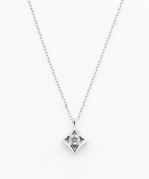 K10WG ダイヤモンド ネックレス＜Wish upon a starカード＞