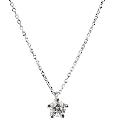 K18WG ダイヤモンド ネックレス＜Wish upon a star鑑定書＞