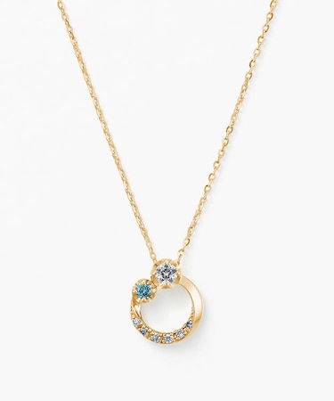 「星の王子さま」コレクション K18YG ダイヤモンド ネックレス＜Wish upon a starカード＞