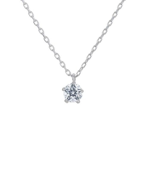 K18WG ダイヤモンド ネックレス＜Wish upon a starカード＞