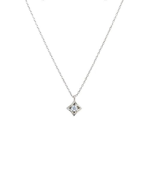K10WG ダイヤモンド ネックレス＜Wish upon a starカード＞