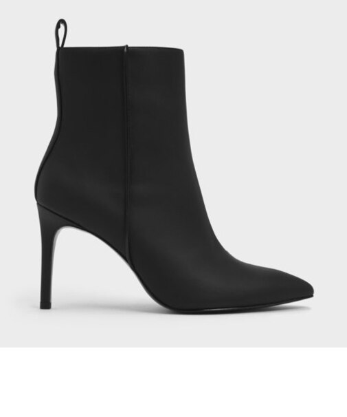 ポインテッドトゥ スティレットヒールカーフブーツ / Pointed Toe Stiletto Heel Calf Boots