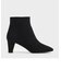 テクスチャードチャンキーヒール アンクルブーツ / Textured Chunky Heel Ankle Boots