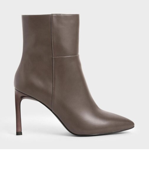 サイドジップスティレット アンクルブーツ / Side Zip Stiletto Ankle Boots