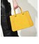 クロックエフェクト ダブルトップハンドルトートバッグ / Croc-Effect Double Top Handle Tote Bag
